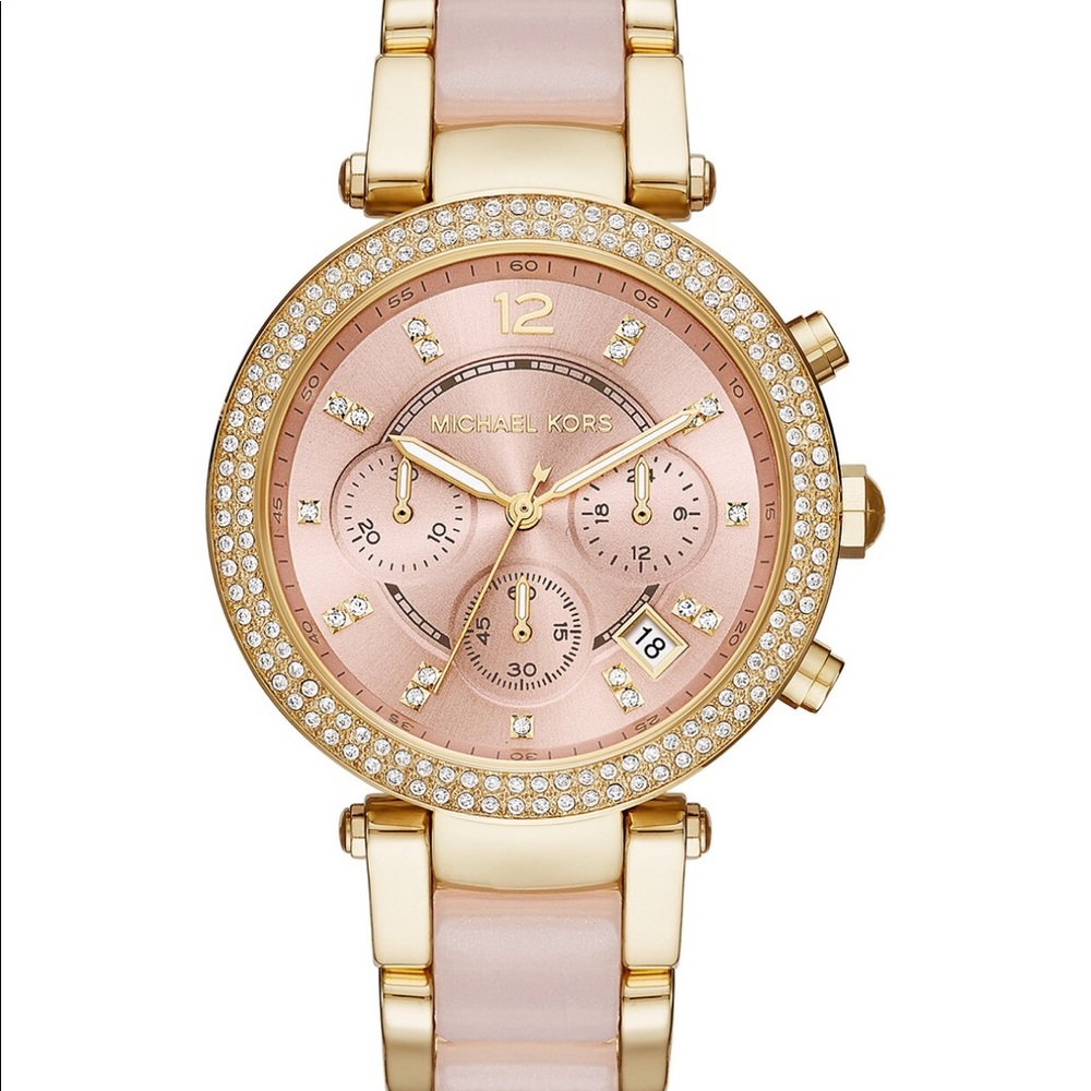 Michael Kors Chronograph Parker Rose Gold Watch